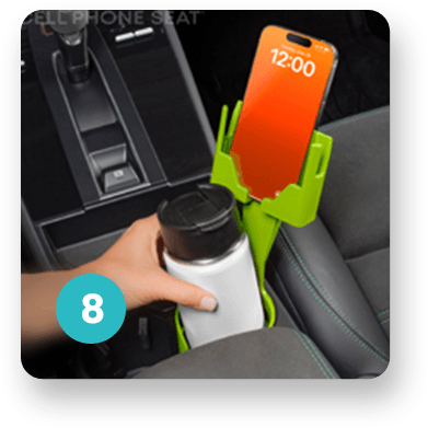 Your beverage fits perfectly into your car cell phone holder